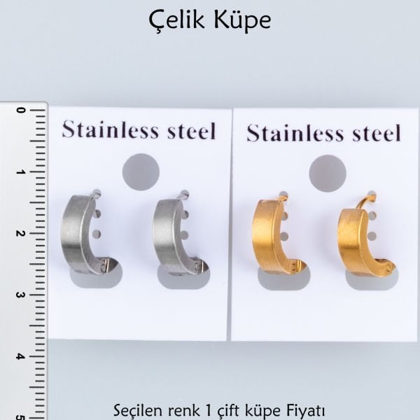 Çelik Küpe Mat Kalınlık 4mm - Çift