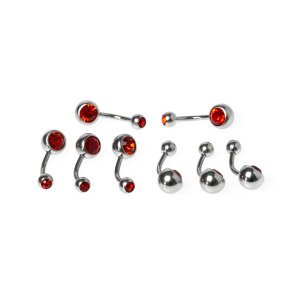 Toptan 316L Çelik Piercing Göbek Taşlı İlk Delim Renk 7