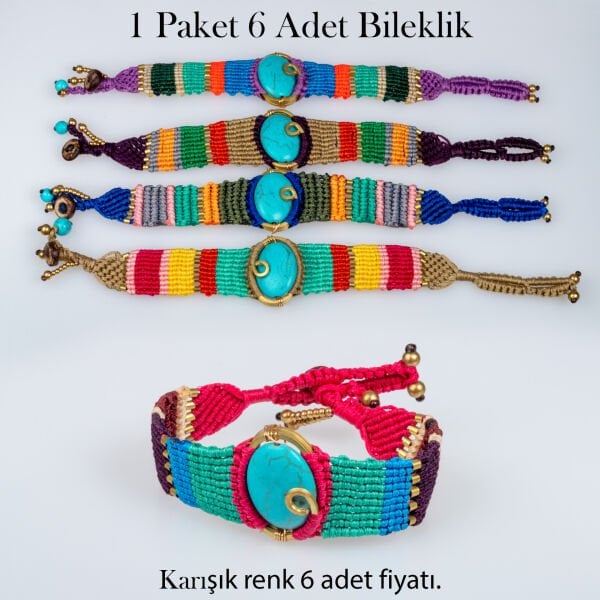 Makrome Bileklik 1 Paket 6 Adet