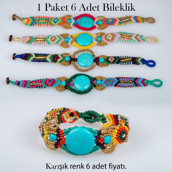 Makrome Bileklik 1 Paket 6 Adet