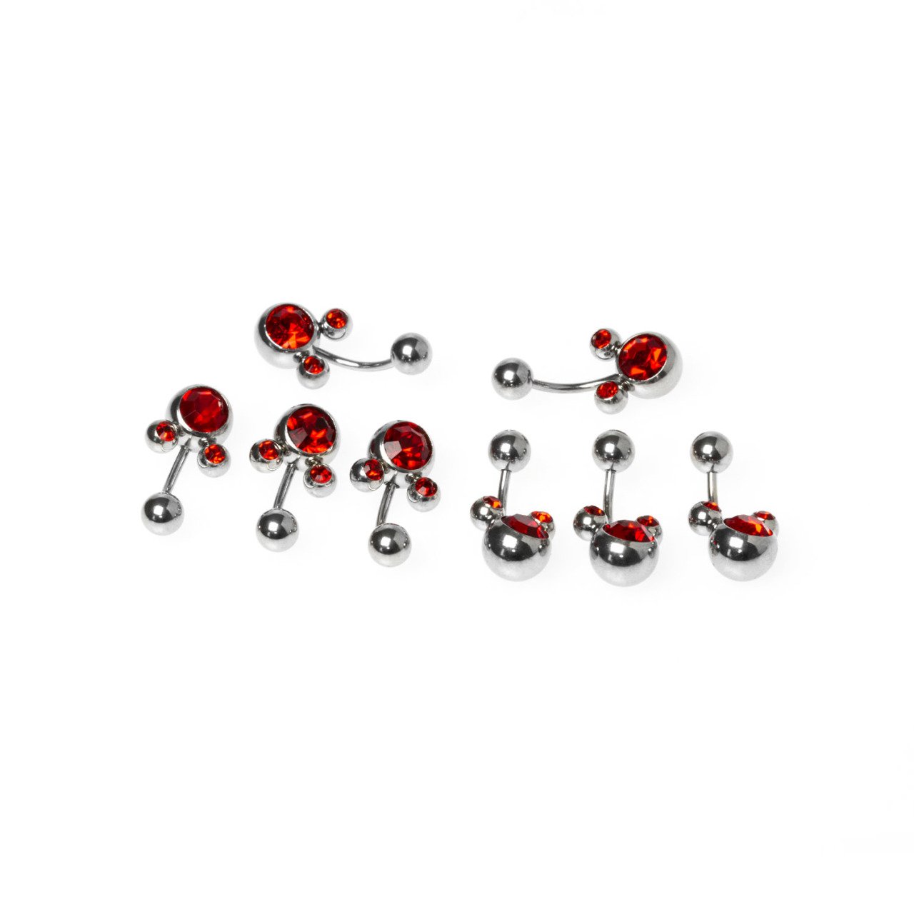 Toptan 316L Çelik Piercing Göbek Taşlı Renk 3