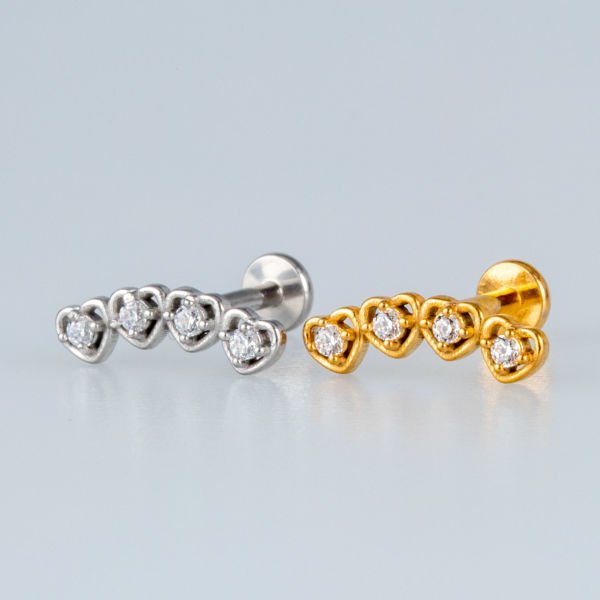 Piercing Çelik Tragus Kalp