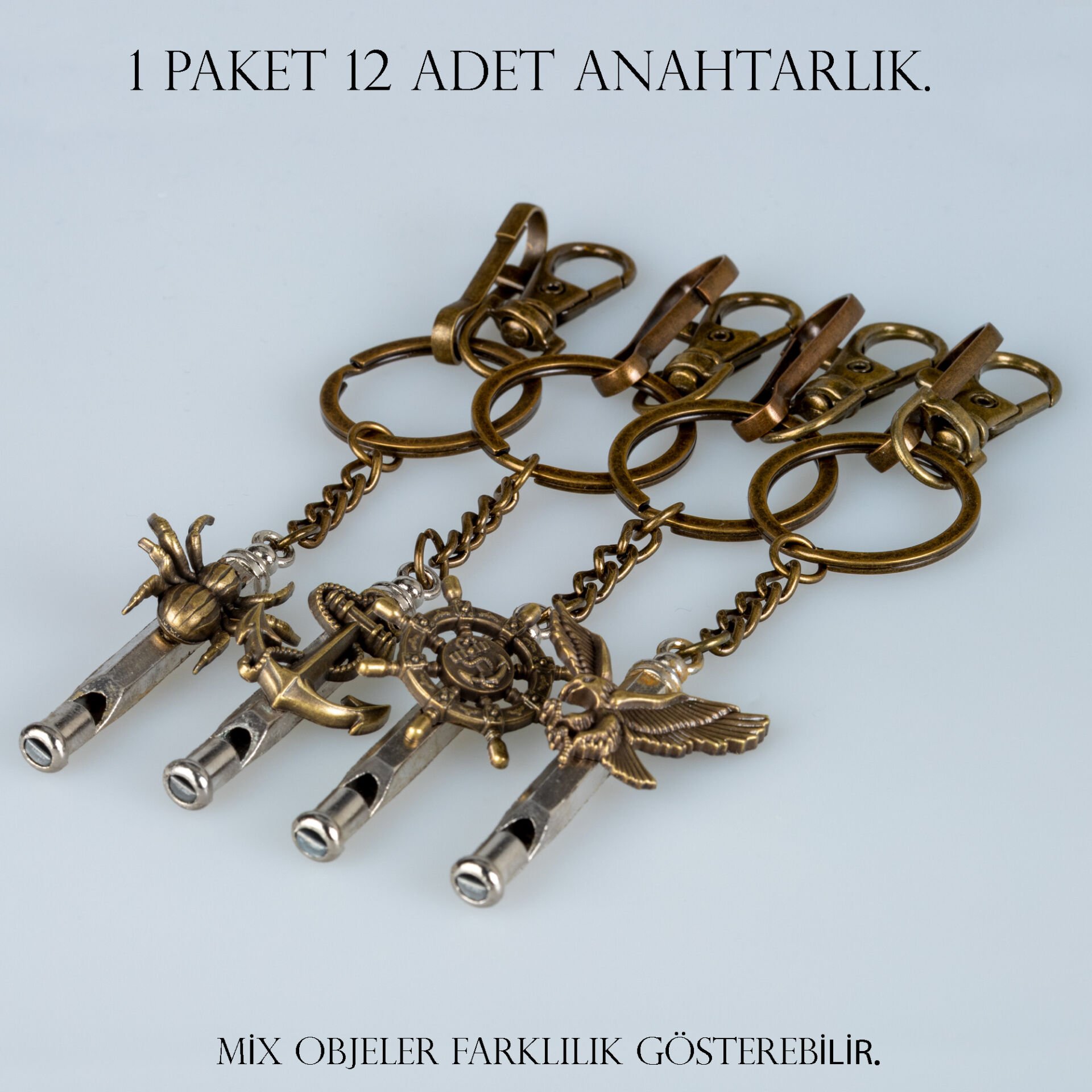 Anahtarlık Düdük Paket 12 Adet