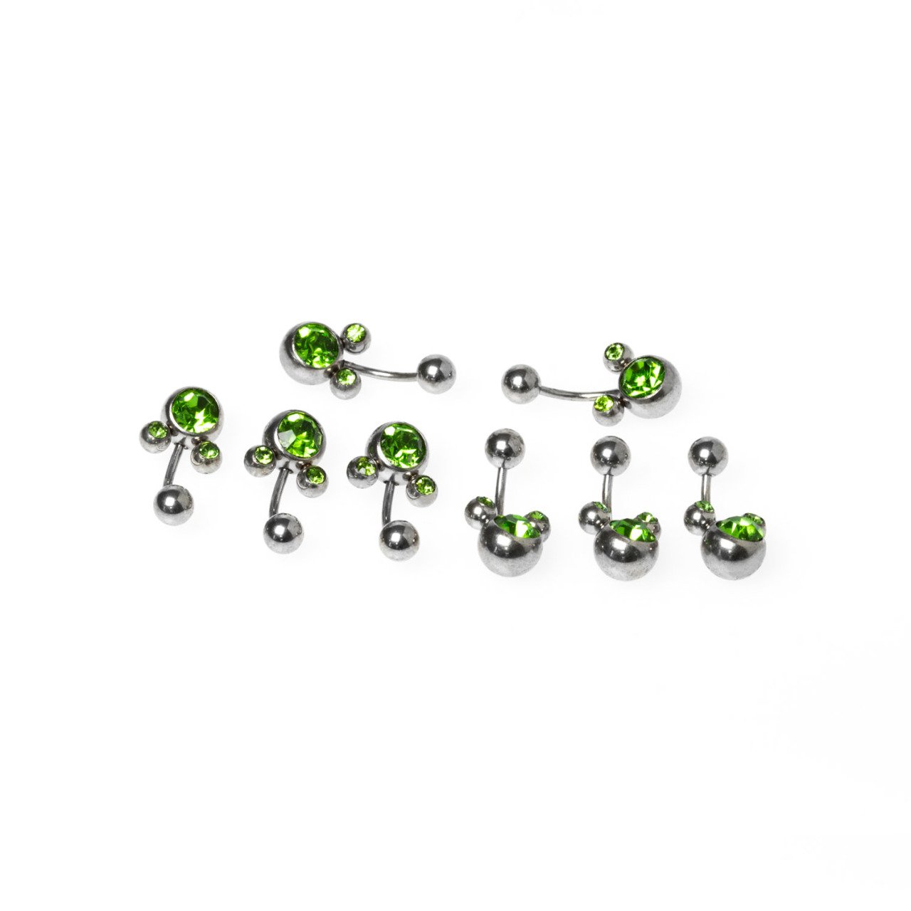 Toptan 316L Çelik Piercing Göbek Taşlı Renk 6