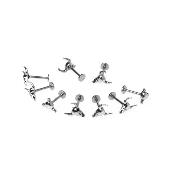 Toptan 316L Çelik Barlı Piercing Tragus Bufalo Bar Boyu: 6mm