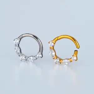 Piercing Titanyum Segment Halka Sarı 8mm