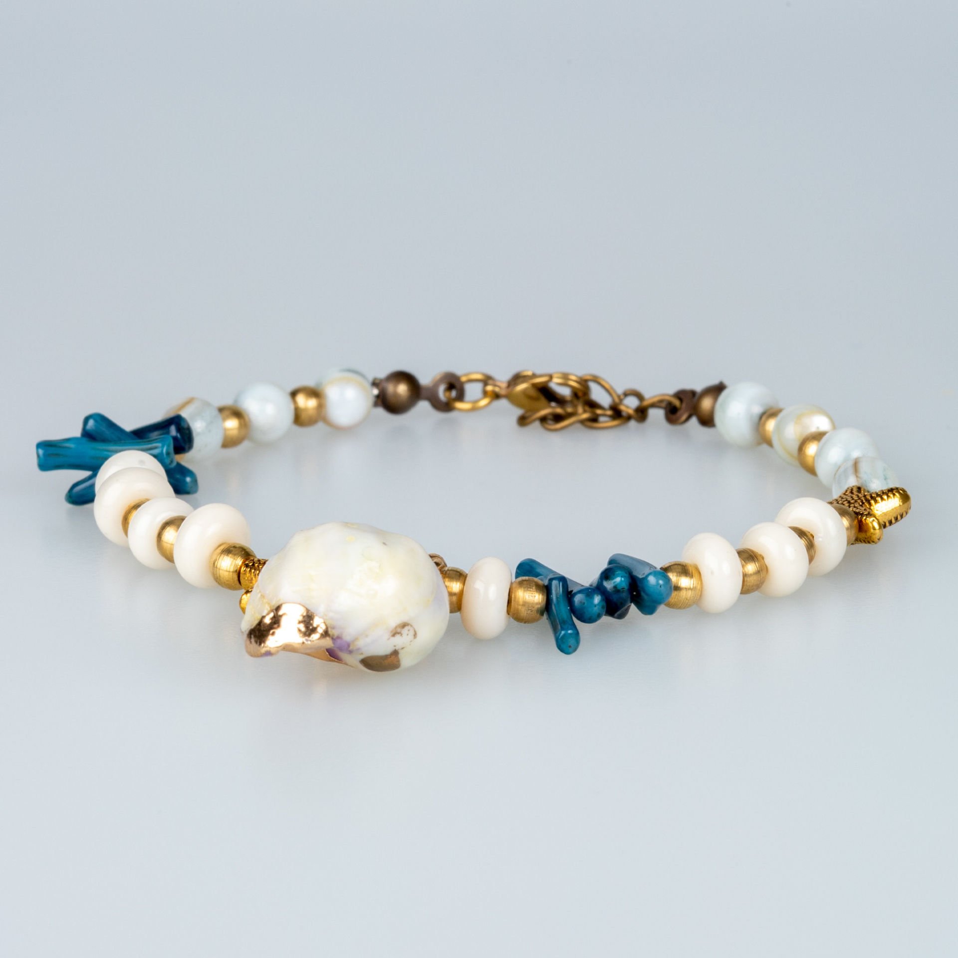 Ethnic Natural Stone Shell Bracelet