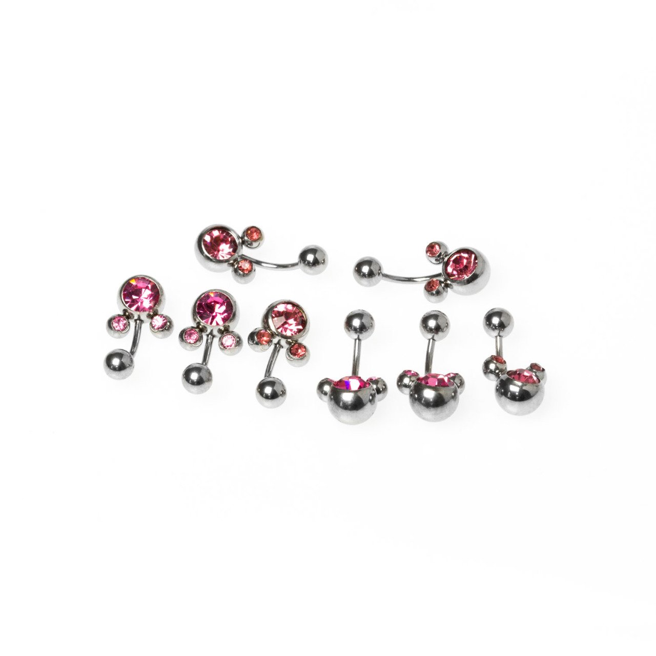 Toptan 316L Çelik Piercing Göbek Taşlı Renk 7