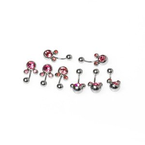 Toptan 316L Çelik Piercing Göbek Taşlı Renk 7
