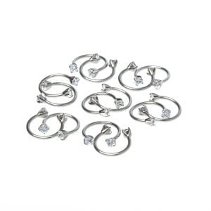 Toptan 316L Çelik Piercing Septum Smiley Boy: 1.2x10x3mm