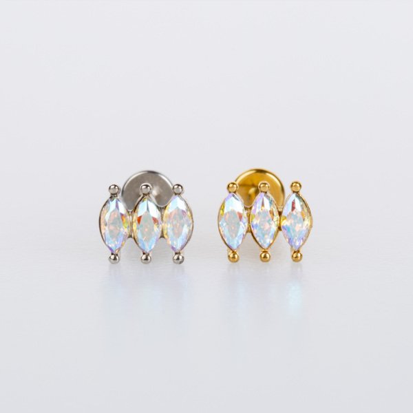 ثقب الزنمة الأبيض 6 مم