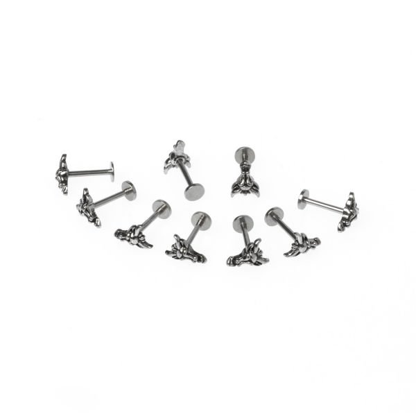 Toptan 316L Çelik Barlı Piercing Tragus Keçi