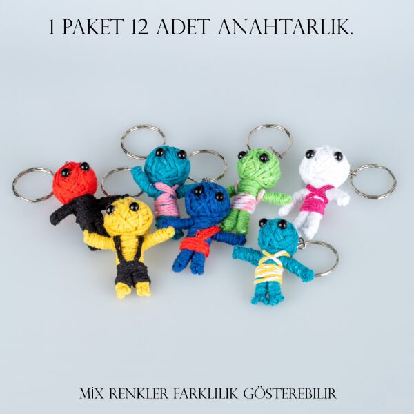 Keychain Voodoo Doll Package 12 Pieces