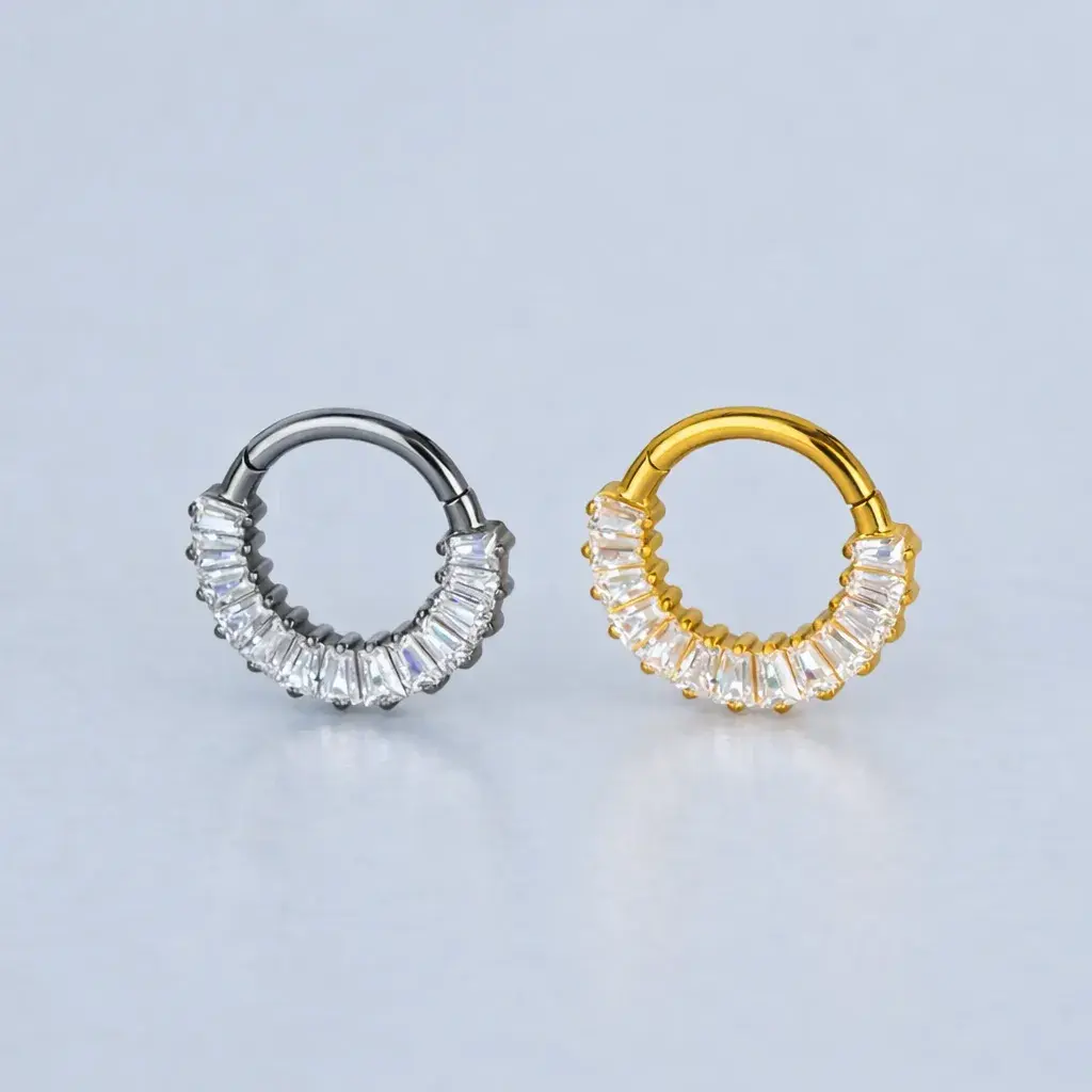 Piercing Titanyum Segment Halka Sarı 8mm