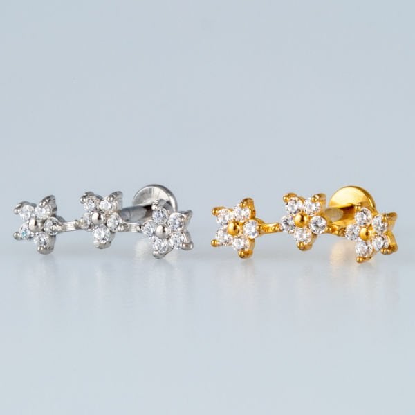 Piercing Çelik Tragus Çiçek