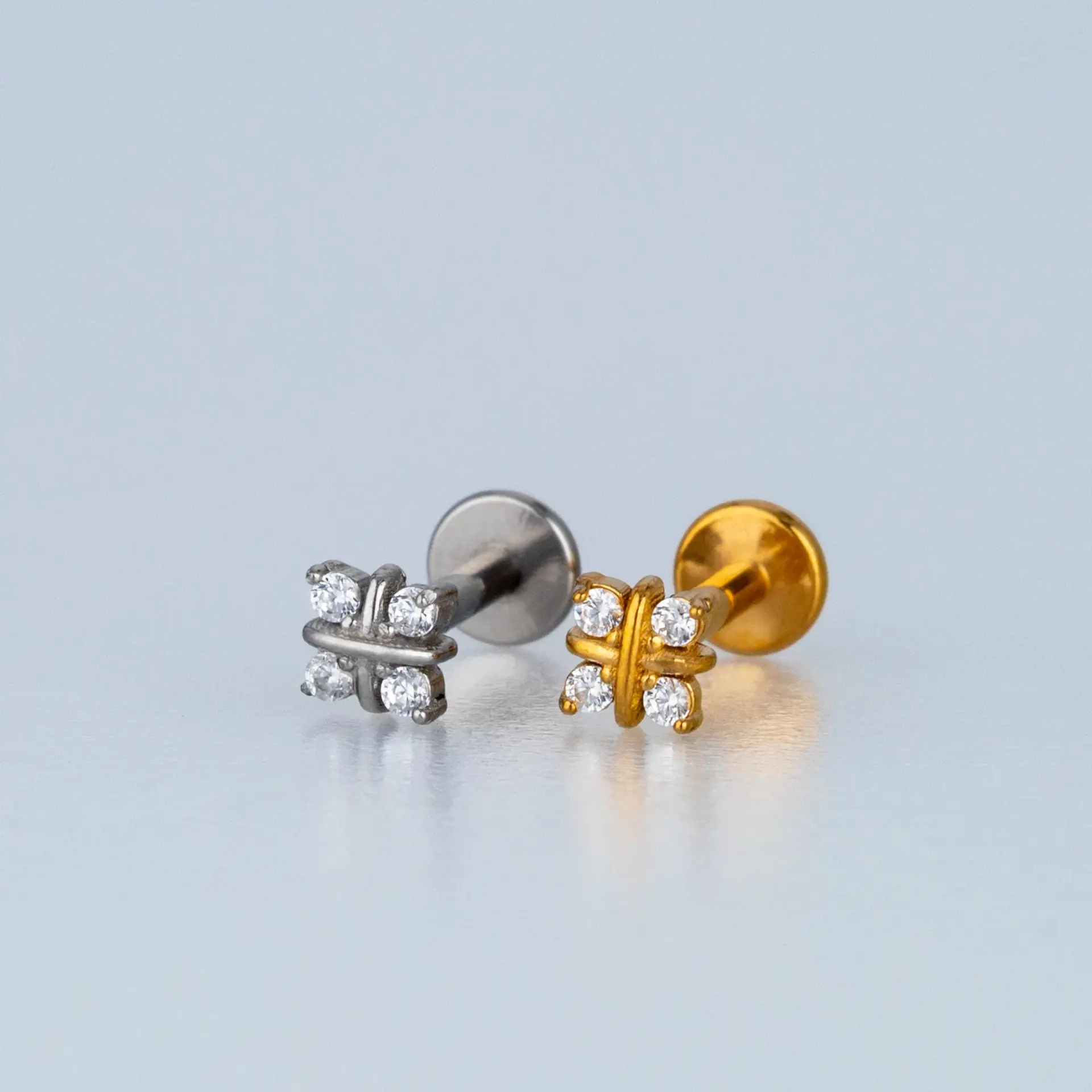 Toptan Piercing Çelik Tragus Sarı