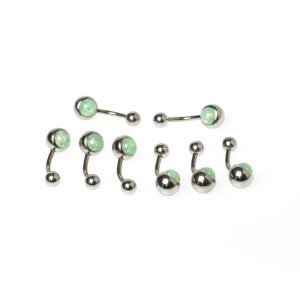 Toptan 316L Çelik Piercing Göbek Taşlı Renk 2