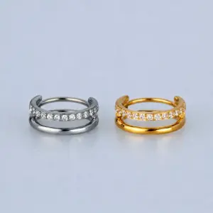 Piercing Titanyum Segment Halka Sarı 8mm