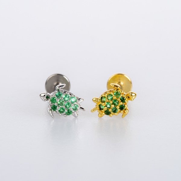 Piercing Tragus Turtle Yellow 8mm