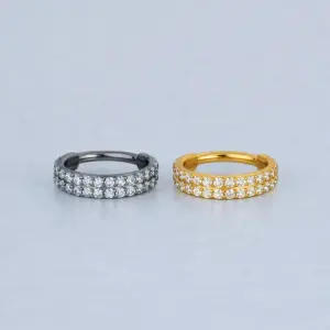 Piercing Titanyum Segment Halka Beyaz 8mm