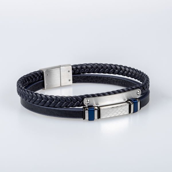 سوار جلد من الصلب للرجال