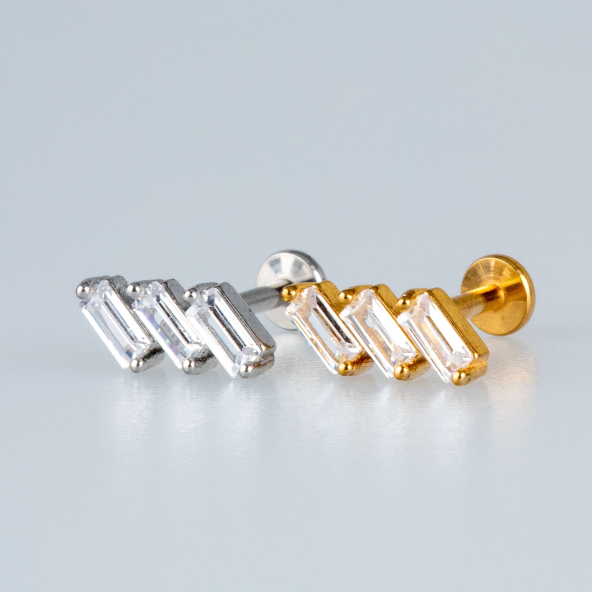 Piercing Çelik Tragus Sutun Taş