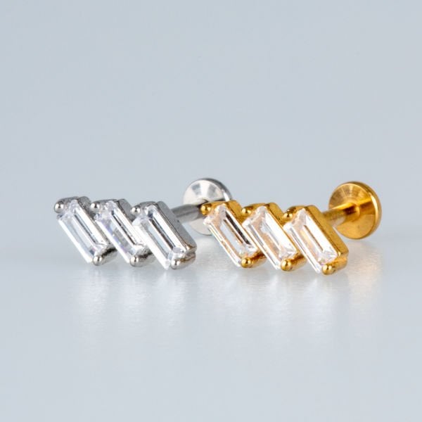 Piercing Çelik Tragus Sutun Taş