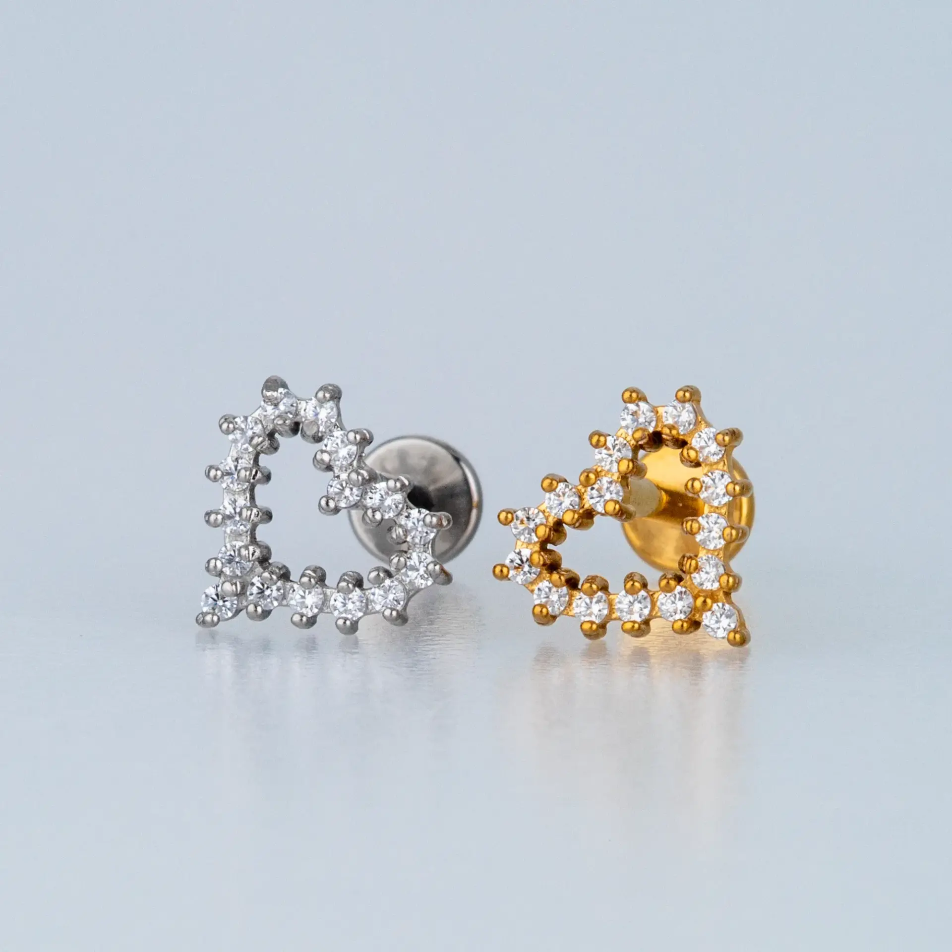 Toptan Piercing Çelik Tragus Kalp