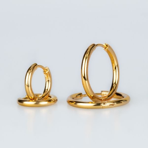 Steel Ring Thickness 2mm Earring Pair