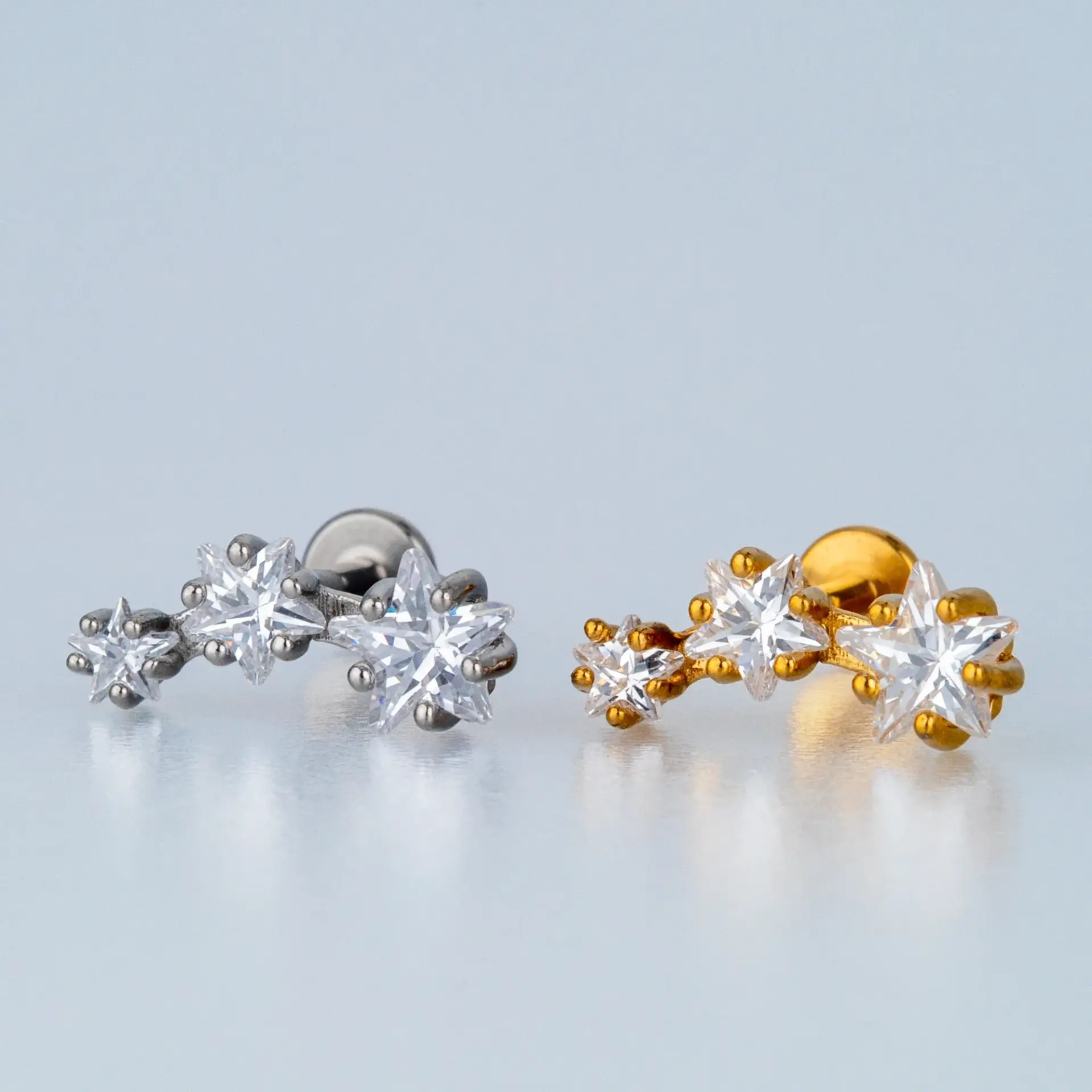 Toptan Piercing Çelik Tragus Helix Yıldız