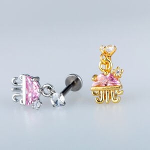 Piercing Tragus Helix Deniz Anası Sarı