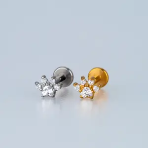 Toptan Piercing Çelik Tragus Pati Sarı
