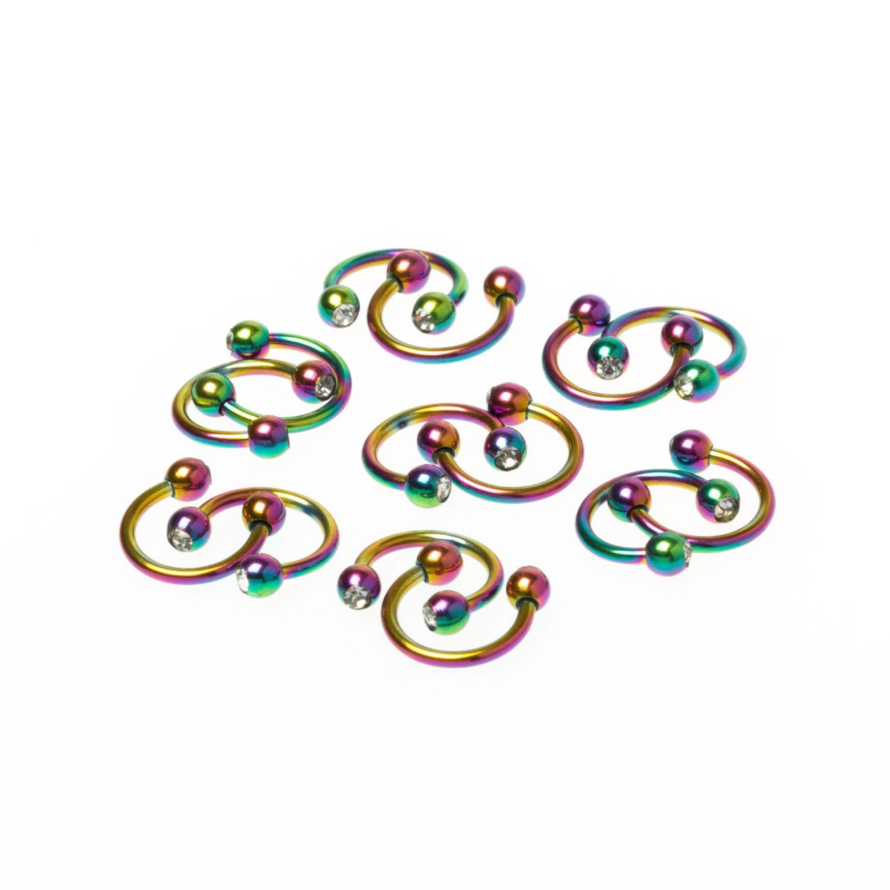 Toptan 316L Çelik Piercing Septum Smiley 3mm Top