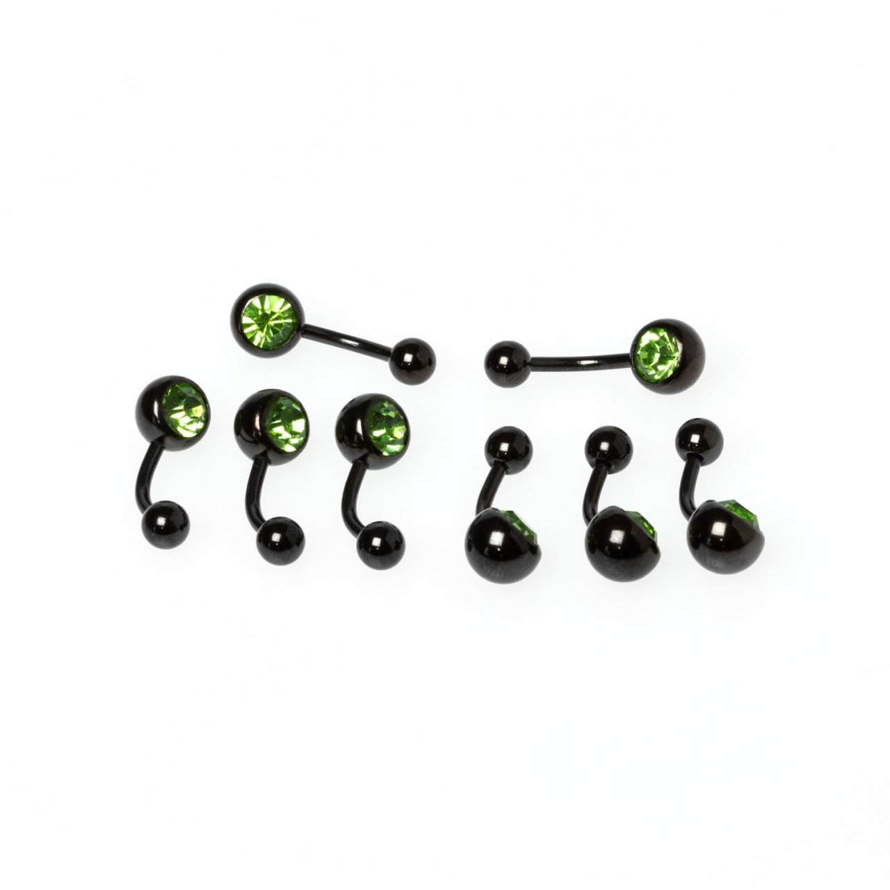 Toptan 316L Çelik Piercing Göbek Taşlı Renk 2