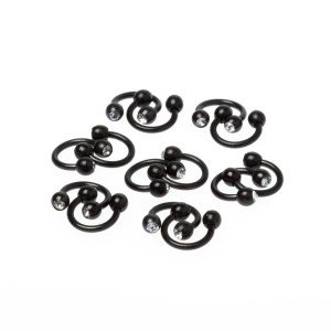 Toptan 316L Çelik Piercing Septum Smiley 3mm Top Boy: 1.2x6x3mm