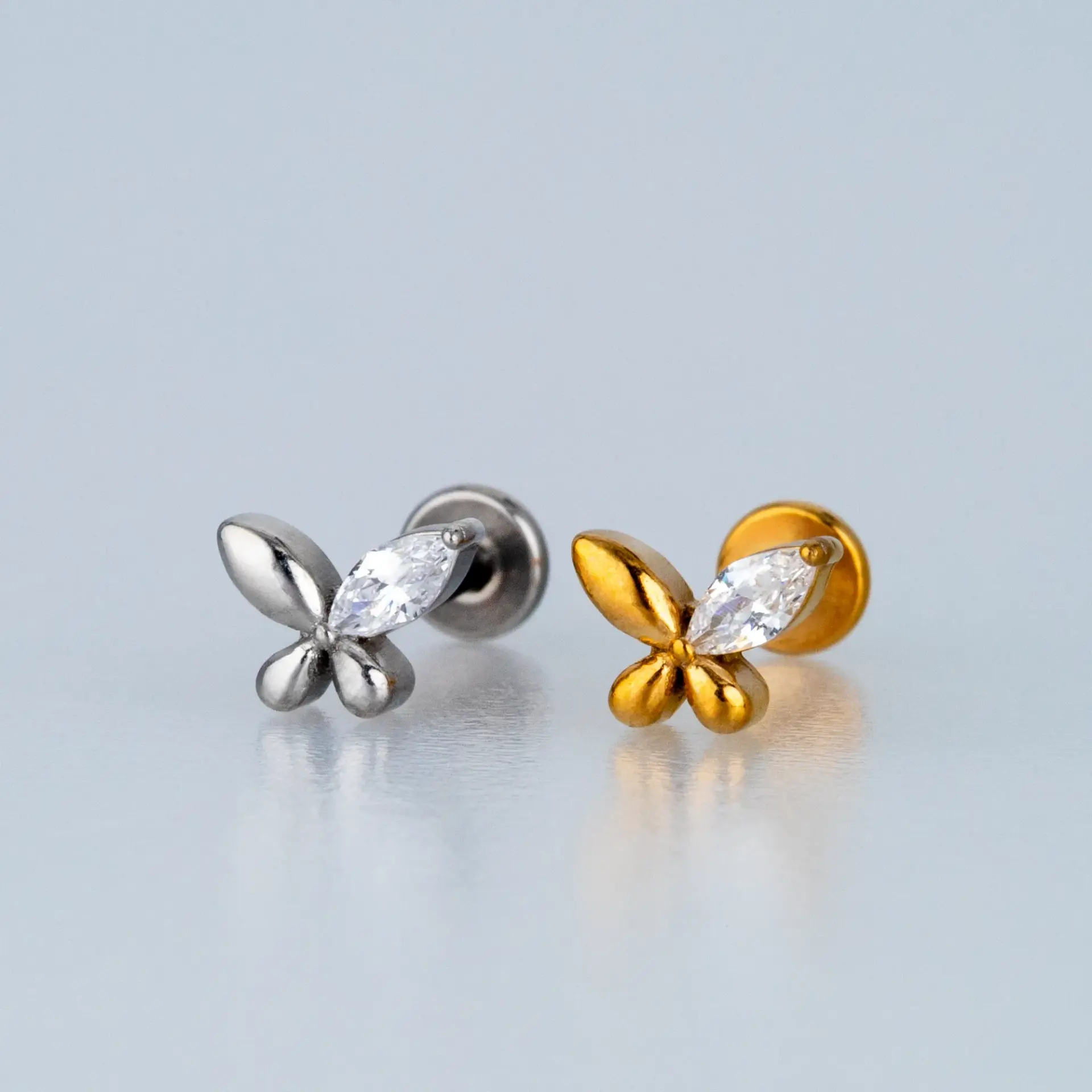 Toptan Piercing Çelik Tragus Kelebek