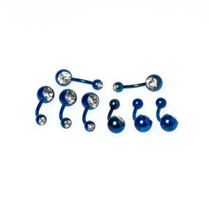 Toptan 316L Çelik Piercing Göbek Taşlı Renk 2