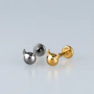 Toptan Piercing Titanyum Şeytan Figürlü Tragus Helix Labret Vos Etnik Takı Beyaz 8mm