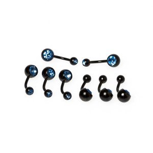 Toptan 316L Çelik Piercing Göbek Taşlı Renk 2