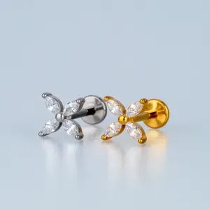 Toptan Piercing Çelik Tragus Çiçek