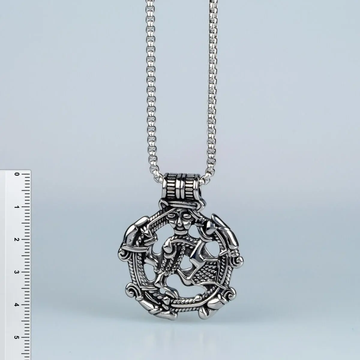 Toptan Viking Gotik Çelik Erkek Kolye