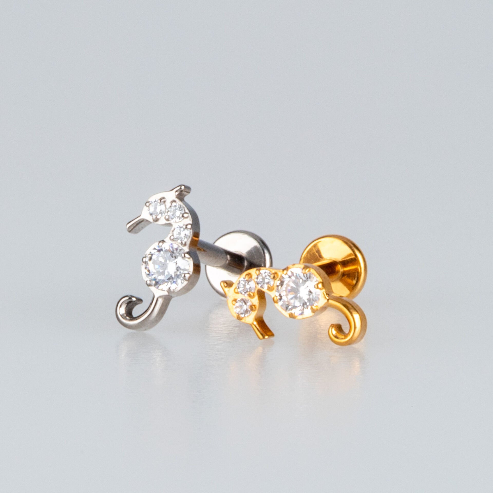 Piercing Titanyum Tragus Deniz Atı Sarı