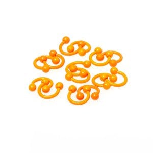 Toptan 316L Çelik  Piercing Septum Smiley 3mm Top Boy: 1.2x6x3mm