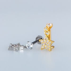 Piercing Tragus Helix Yıldız