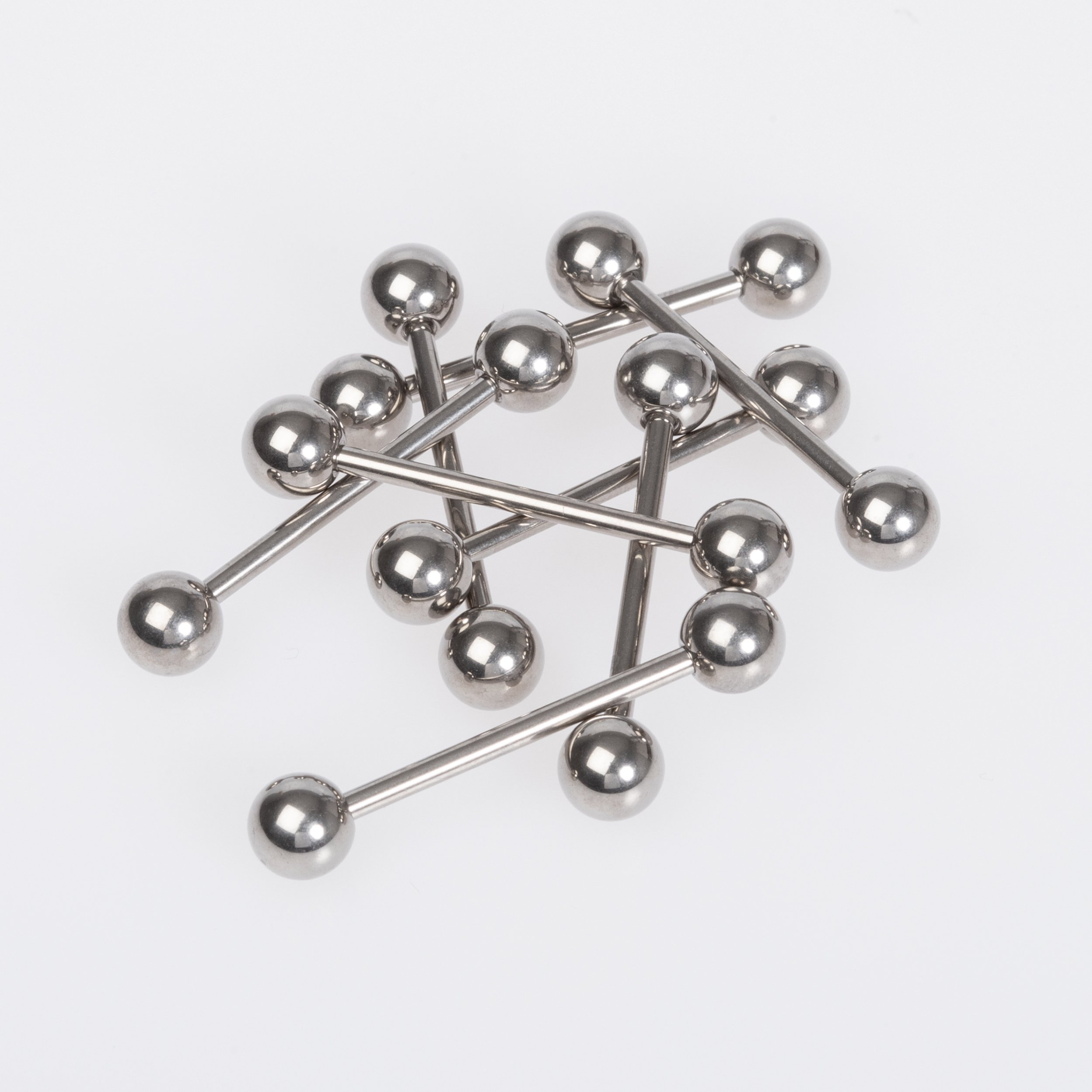 Piercing Titanyum Dil 6mm Top 1.6mm Bar İlk Delim Bar Boyu: 20mm