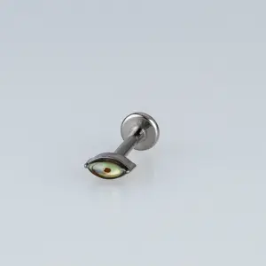 Toptan Piercing Titanyum Doğal Taşlı Mekik Tragus Helix Labret Vos Etnik Takı Sedef