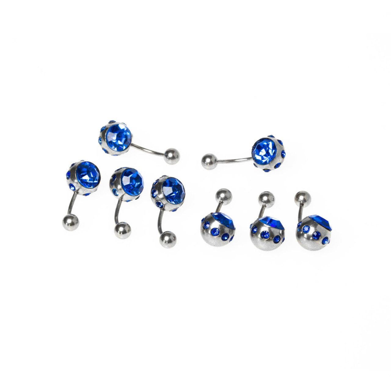 Toptan 316L Çelik Piercing Göbek Taşlı Renk 3