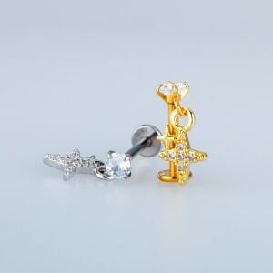 Piercing Tragus Helix Yıldız