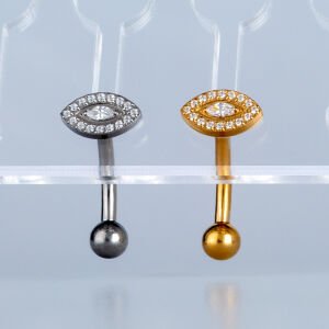 Piercing Titanyum Ters Göbek Fashion Göz