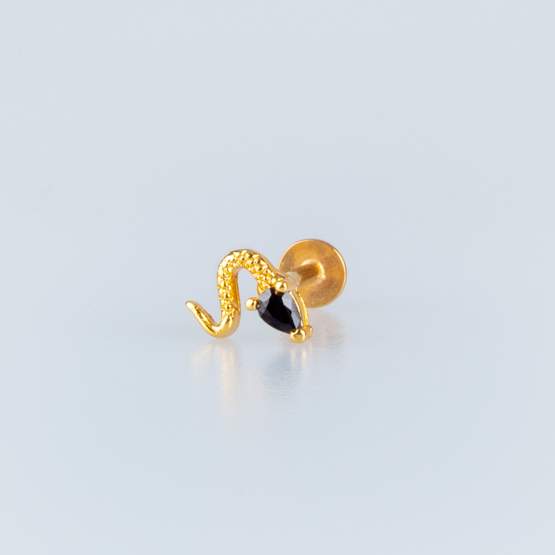 Piercing Tragus Yılan Sarı 6mm